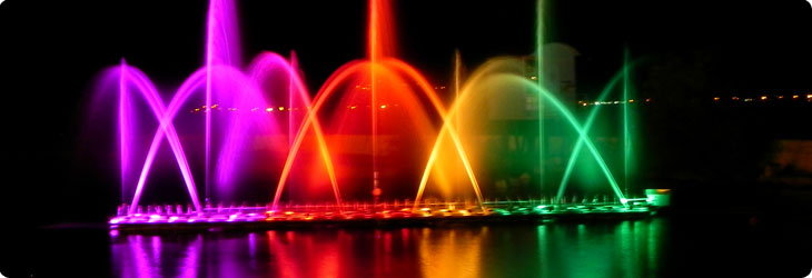Show de agua, fuentes musicales y cortinas de agua digitales