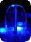 Fuente ornamental con chorro tipo Hongo iluminado